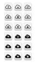 Cloud buttons set for web Royalty Free Stock Photo