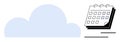 Cloud with Calendar Illustrating Digital Planning and Cloud-Based Scheduling Royalty Free Stock Photo