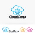 Cloud Camera vector logo design Royalty Free Stock Photo