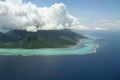 Cloud cap on volcanic island