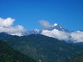 Cloud capped mount Kangchenjunga or Kanchenjunga observable from Sikkim India