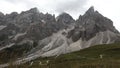 Cloud-Capped Mountains from Passo Rolle to Baita Segantini, Italian Dolomites