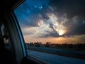 Cloud on Car window