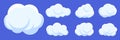 Cloud cartoon bubble sky weather icon vector set