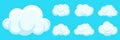 Cloud cartoon bubble sky weather icon vector set