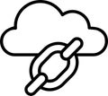 Cloud Chain Icon Royalty Free Stock Photo