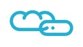 Cloud Chain Icon for Cloud Computing & Networks, vector design Generative AI Royalty Free Stock Photo