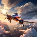 Cloud Chasers: Pilots Braving the Skies Royalty Free Stock Photo