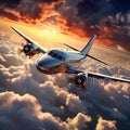 Cloud Chasers: Pilots Braving the Skies Royalty Free Stock Photo