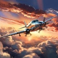 Cloud Chasers: Pilots Braving the Skies Royalty Free Stock Photo