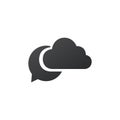 Cloud chat bubble , social network logo concept. Vector illustration isolated on white background Royalty Free Stock Photo