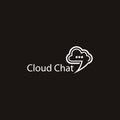 Cloud chat logo vector Royalty Free Stock Photo