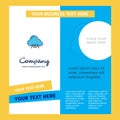 Cloud circuit Company Brochure Template. Vector Busienss Template