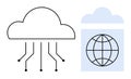 Cloud Technology with Digital Connections and Global Networking Concept Royalty Free Stock Photo