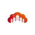 Cloud City logo vector template, Creative Building logo design concepts Royalty Free Stock Photo