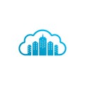 Cloud City logo vector template, Creative Building logo design concepts Royalty Free Stock Photo