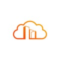 Cloud City logo vector template, Creative Building logo design concepts Royalty Free Stock Photo