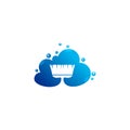 Cloud Clean logo vector template, Creative Clean logo design concepts Royalty Free Stock Photo
