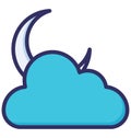 Cloud, cloudy Isolated Vector Icon that can be easily modified or edited