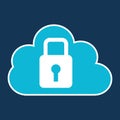 Cloud code developing lock system Royalty Free Stock Photo