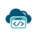 Cloud Coding Development Window Symbol Royalty Free Stock Photo