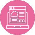 Cloud Coding Vector Icon Design Symbol