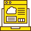 Cloud Coding Vector Icon Design Symbol