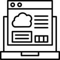 Cloud Coding Vector Icon Design