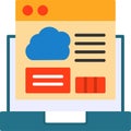 Cloud Coding Vector Icon Design Royalty Free Stock Photo