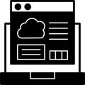 Cloud Coding Vector Icon Design