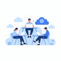 Cloud Collaboration: Teamwork And Innovation in the Digital Age Royalty Free Stock Photo