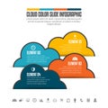 Cloud Color Slide Infographic Royalty Free Stock Photo