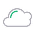 Cloud colour line vector  icon Royalty Free Stock Photo
