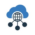 Cloud, communication, connectivity icon. Simple editable vector graphics Royalty Free Stock Photo