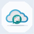 Cloud Communication for Document Sharing Royalty Free Stock Photo