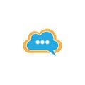 Cloud communication logo template vector