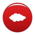 Cloud composition icon vector red