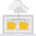 Cloud computer icon file database storage vector Royalty Free Stock Photo