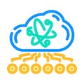 cloud computin quantum technology color icon vector illustration Royalty Free Stock Photo