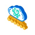 cloud computin quantum technology isometric icon vector illustration Royalty Free Stock Photo