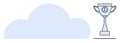 Cloud Computing Achievement and Online Success by Award Trophy Royalty Free Stock Photo