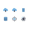 Cloud Computing and API Icons Set Royalty Free Stock Photo