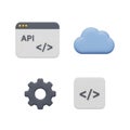 Cloud computing and api integration Royalty Free Stock Photo
