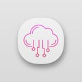 Cloud computing app icon Royalty Free Stock Photo