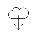 Cloud computing, arrow, SEO icon. Simple line, outline vector elements of commerce icons for ui and ux, website or mobile Royalty Free Stock Photo