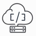 Cloud Computing and Backend Development Icon Royalty Free Stock Photo