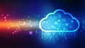 Cloud computing and Big data concept, Cloud computing technology internet concept background Royalty Free Stock Photo