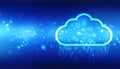 Cloud computing and Big data concept, Cloud computing technology internet concept background Royalty Free Stock Photo