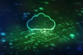 Cloud computing and Big data concept, Cloud computing technology internet concept background Royalty Free Stock Photo