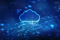 Cloud computing and Big data concept, Cloud computing technology internet concept background Royalty Free Stock Photo